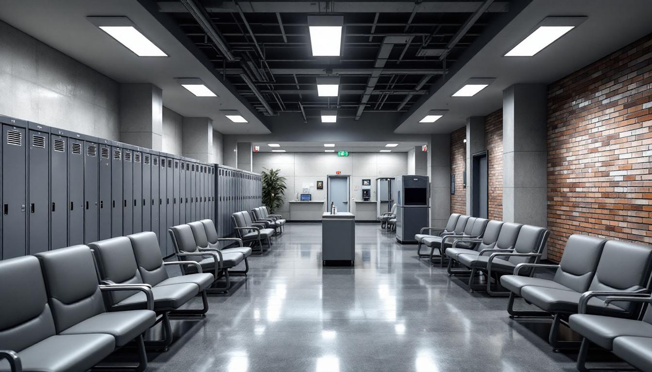 Visitation facilities and waiting area at Kleberg County Jail