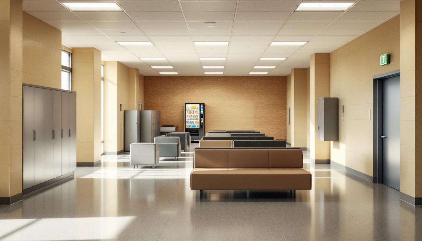 Visitation facilities and waiting area at Montgomery County Jail