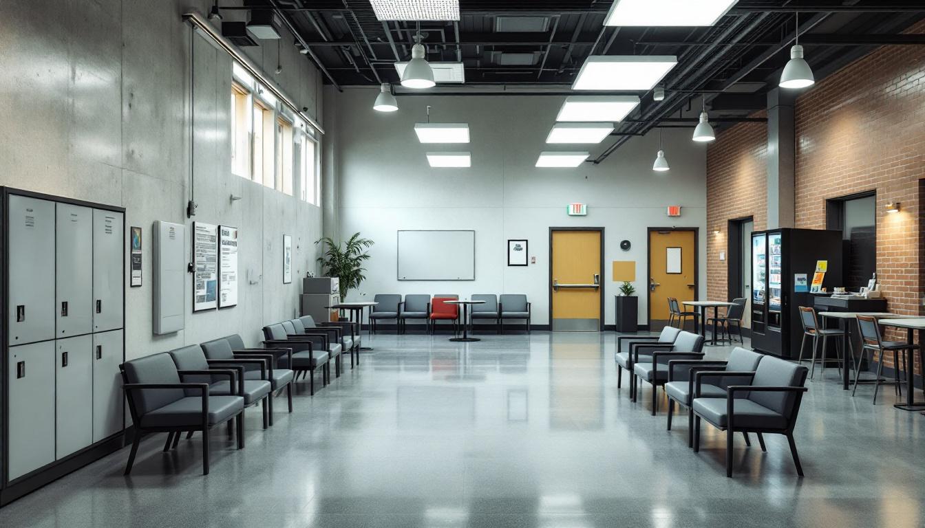 Visitation facilities and waiting area at Ellis County Sheriffs Office/ Wayne McCollum Detention Center