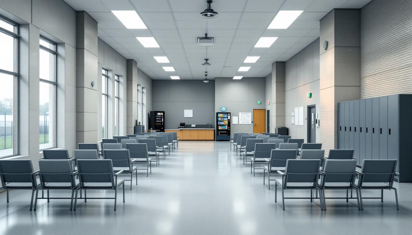 Visitation facilities and waiting area at Wise County Jail