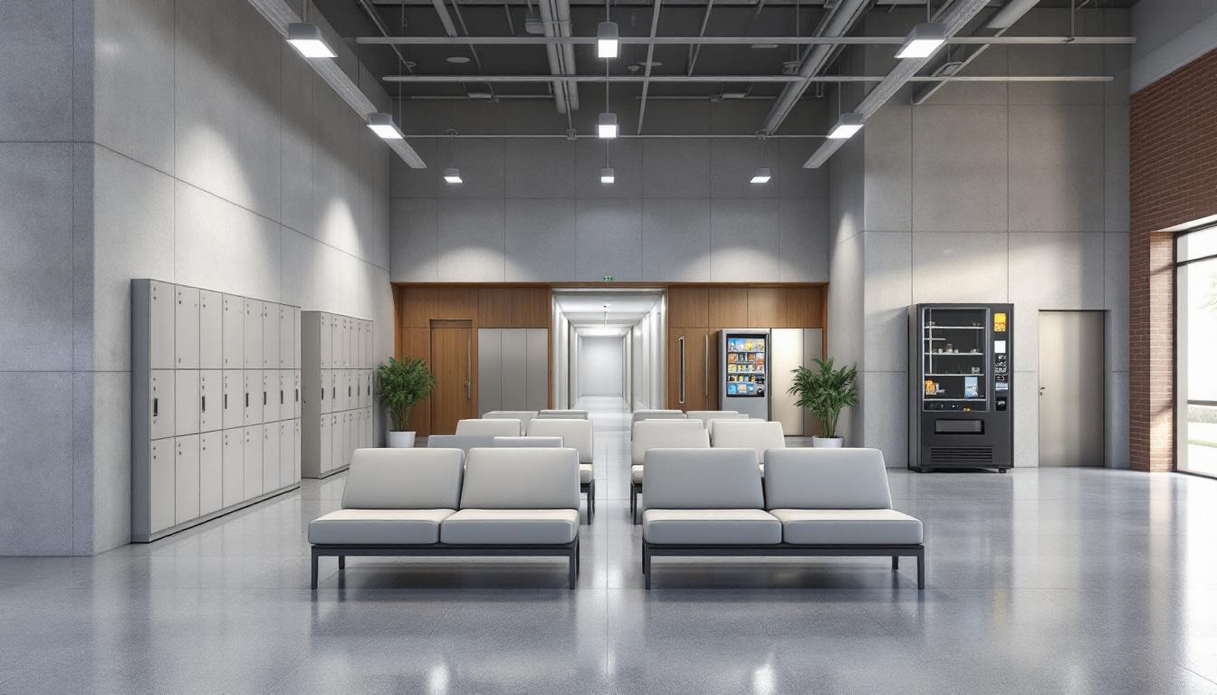 Visitation area at Coastal Bend Detention Center
