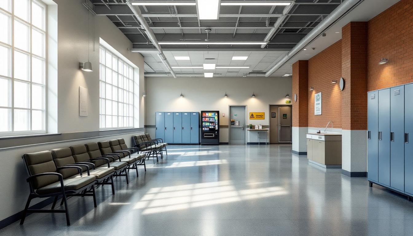 Visitation facilities and waiting area at Jefferson County Correctional Facility