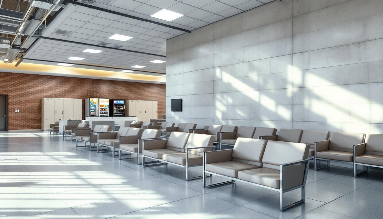 Visitation area at Henley State Jail