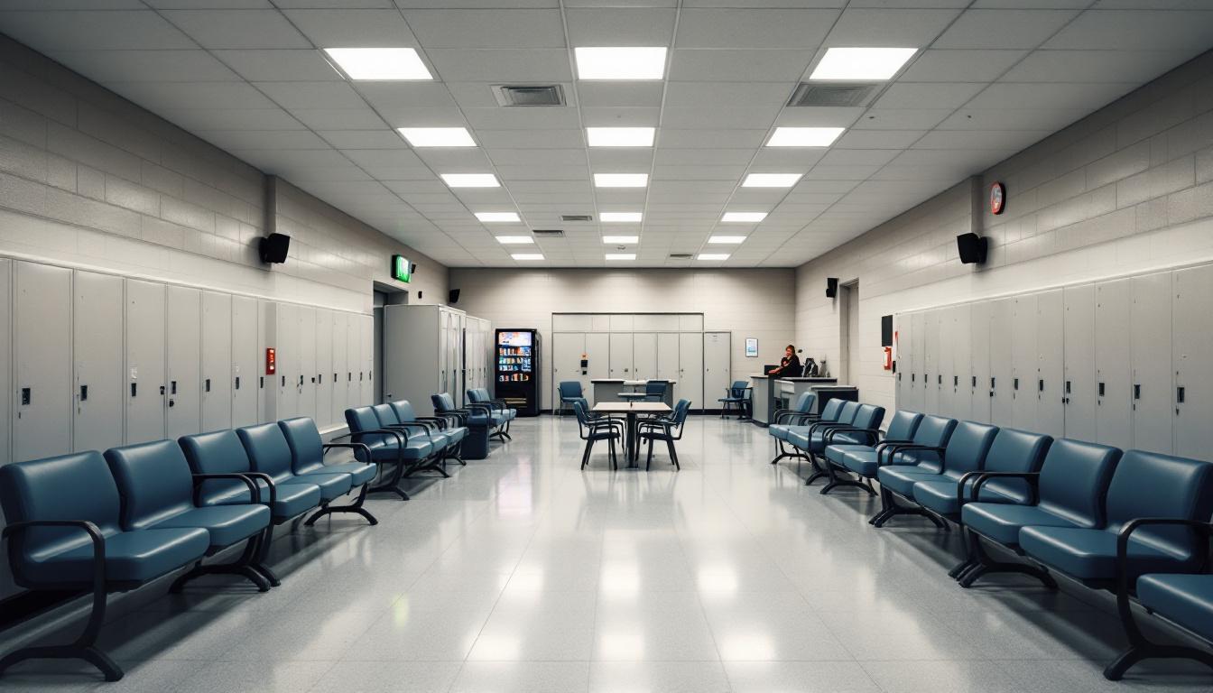 Visitation area at Hill County Jail