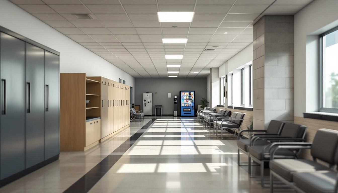 Visitation facilities and waiting area at Harris County Sheriff's Office