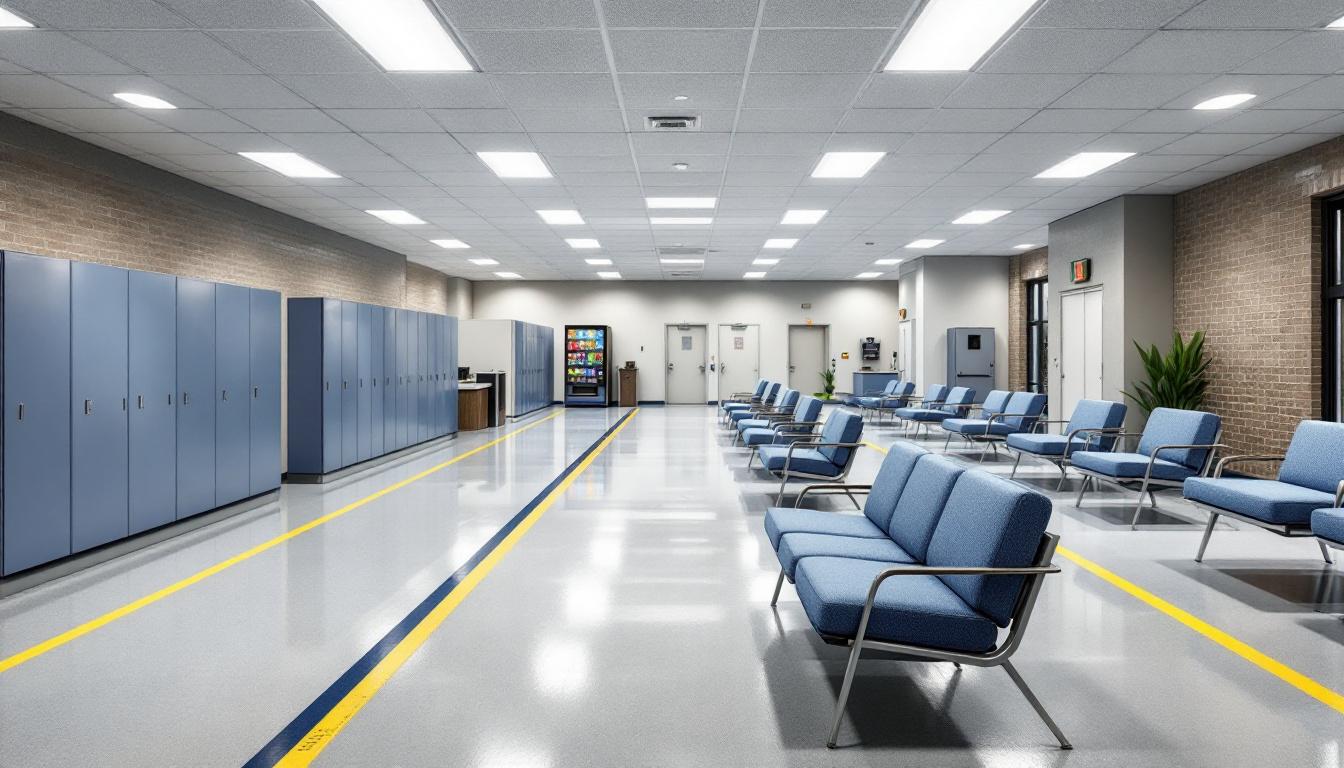 Visitation area at Cleveland Correctional Center