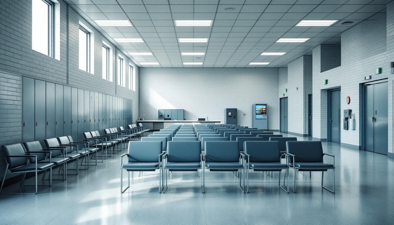 Visitation facilities and waiting area at Linda Woodman State Jail