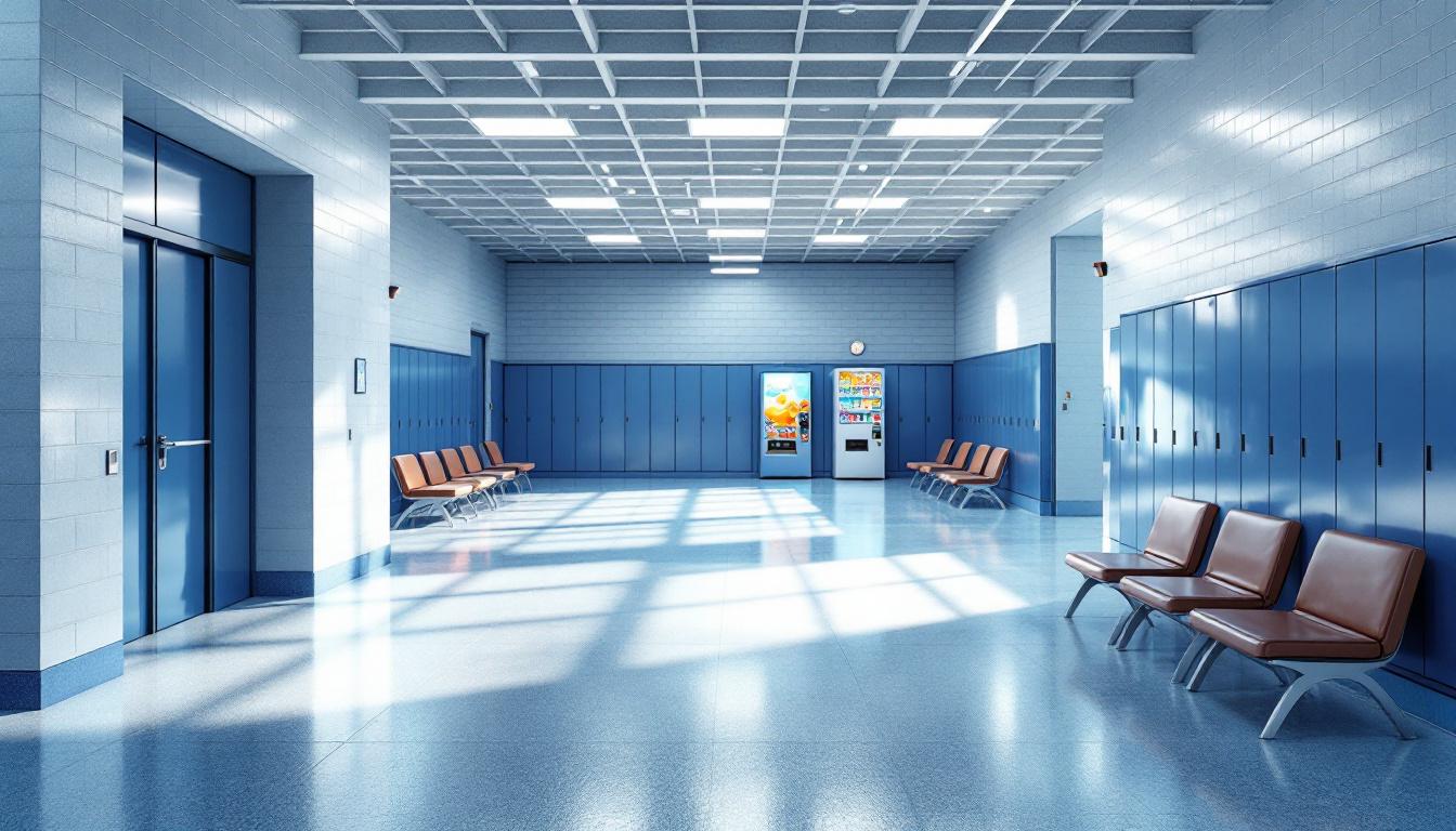 Visitation facilities and waiting area at Calhoun County Jail