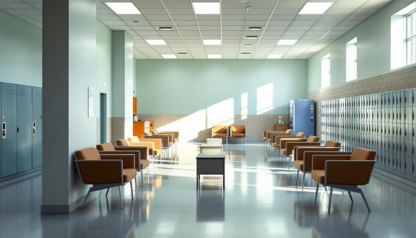Visitation facilities and waiting area at John Middleton Unit