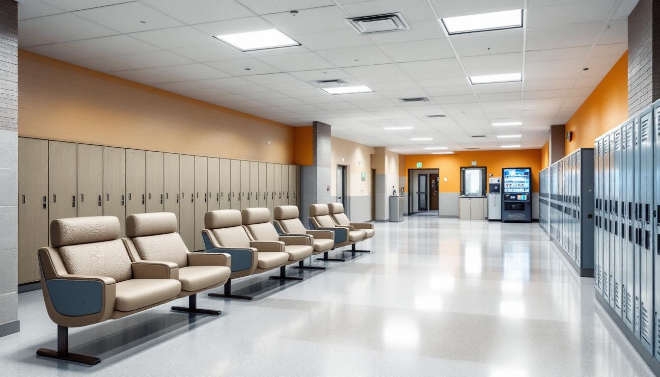 Visitation facilities and waiting area at Lockhart Correctional Facility