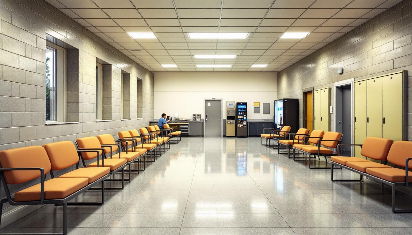 Visitation area at Midland County Jail
