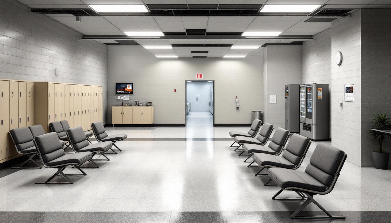 Visitation area at TDCJ James Lynaugh Unit