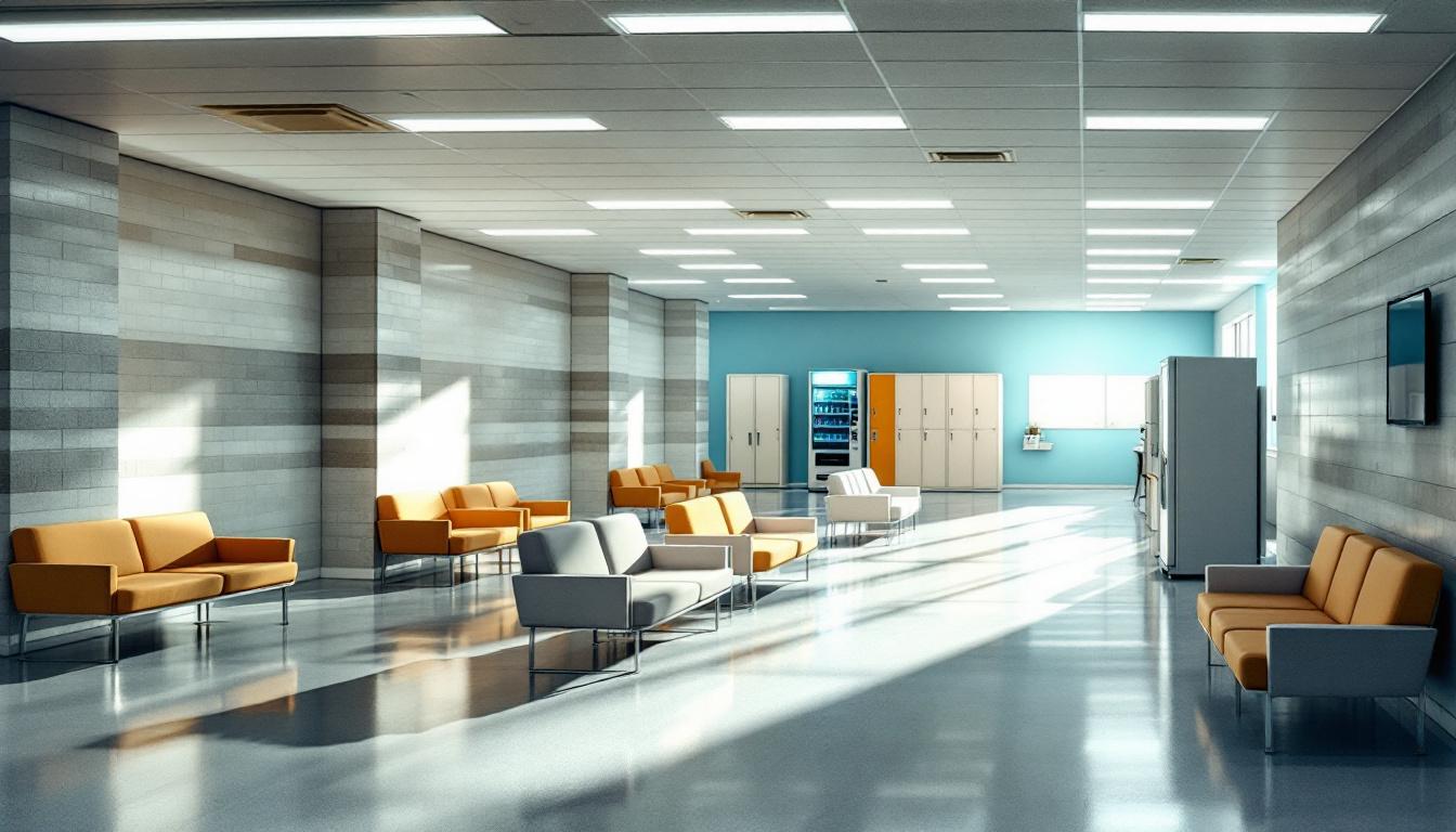 Visitation facilities and waiting area at TDCJ Hodge Unit
