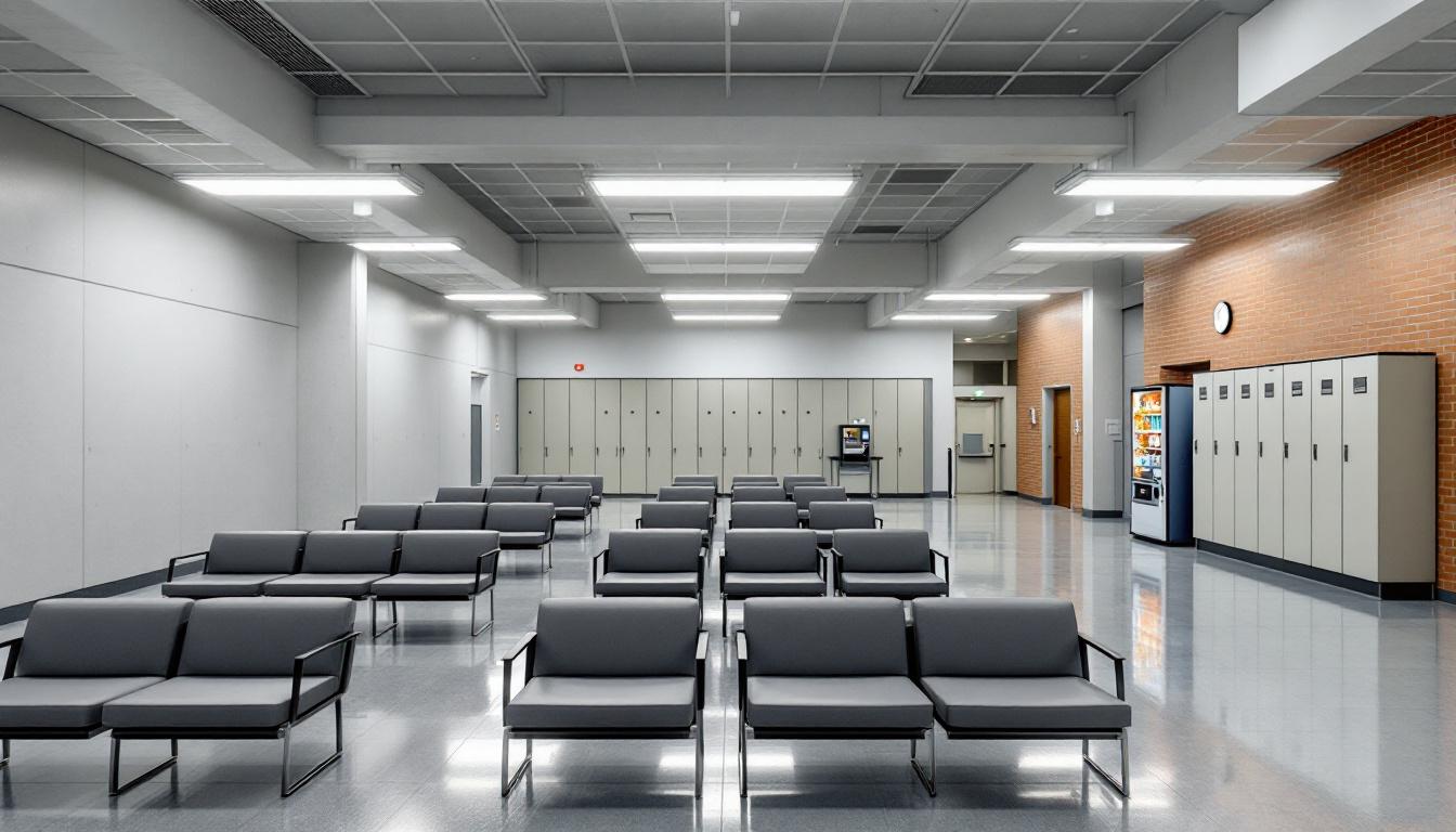Visitation facilities and waiting area at Lew Sterrett Justice Center