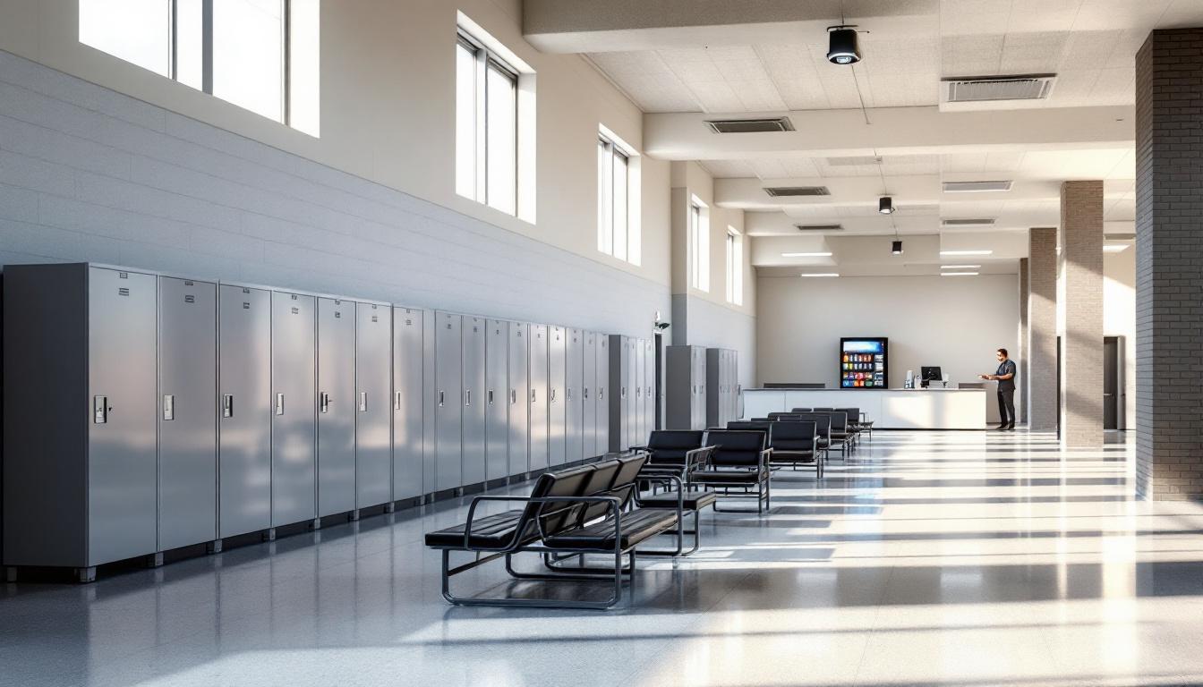 Visitation facilities and waiting area at Midland County Jail