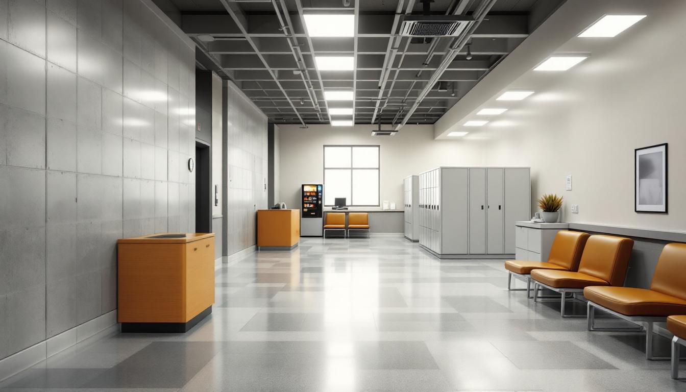 Visitation facilities and waiting area at Limestone County Detention Center