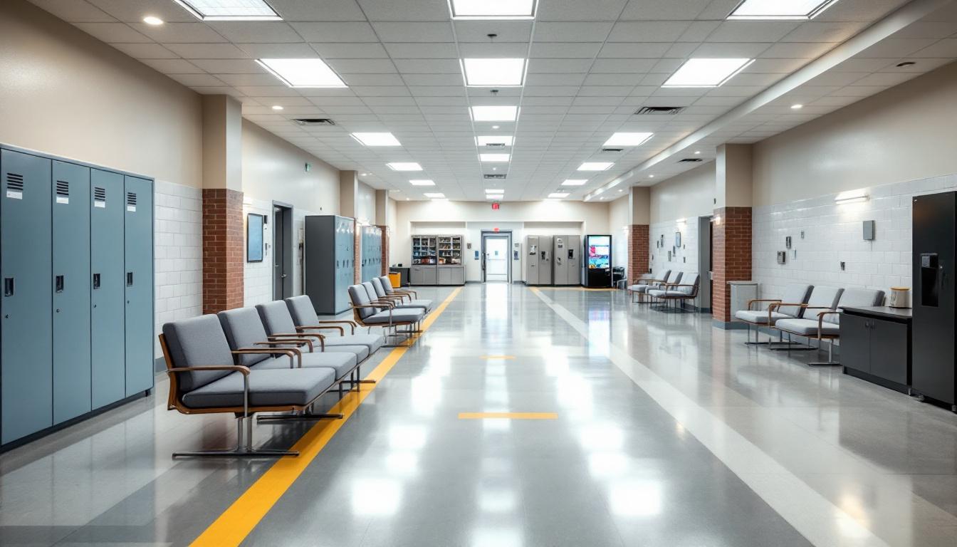 Visitation facilities and waiting area at North Tower Detention Facility