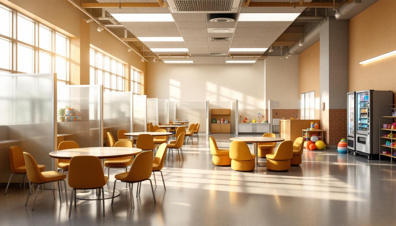 Visitation facilities and waiting area at Collin County Detention Facility