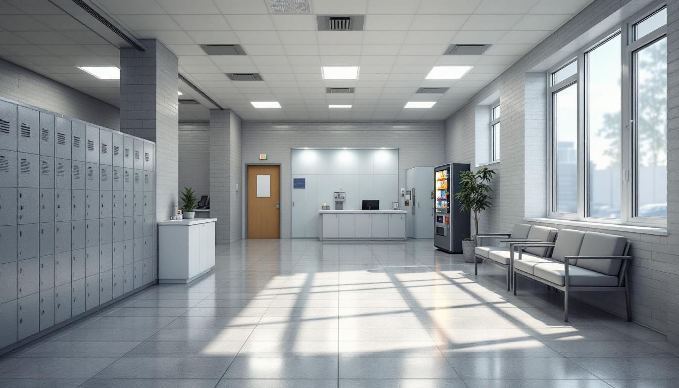 Visitation facilities and waiting area at Uvalde County Jail