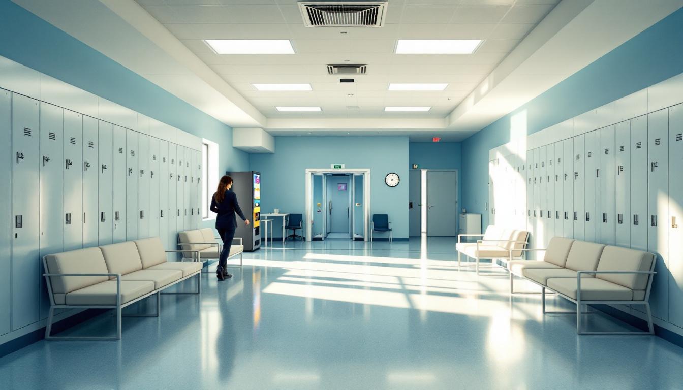 Visitation facilities and waiting area at Fannin County Jail