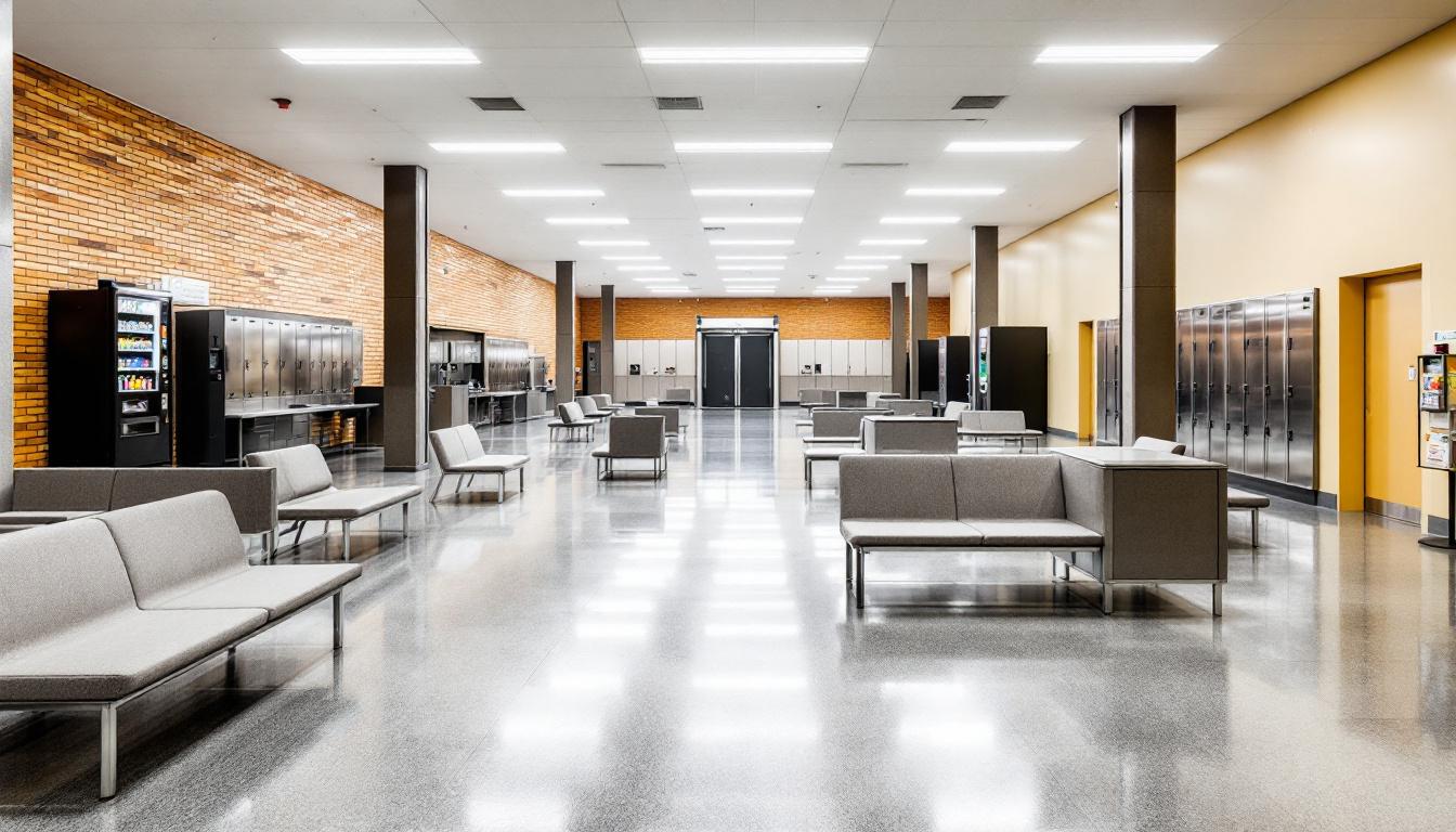 Visitation facilities and waiting area at Barry B. Telford Unit