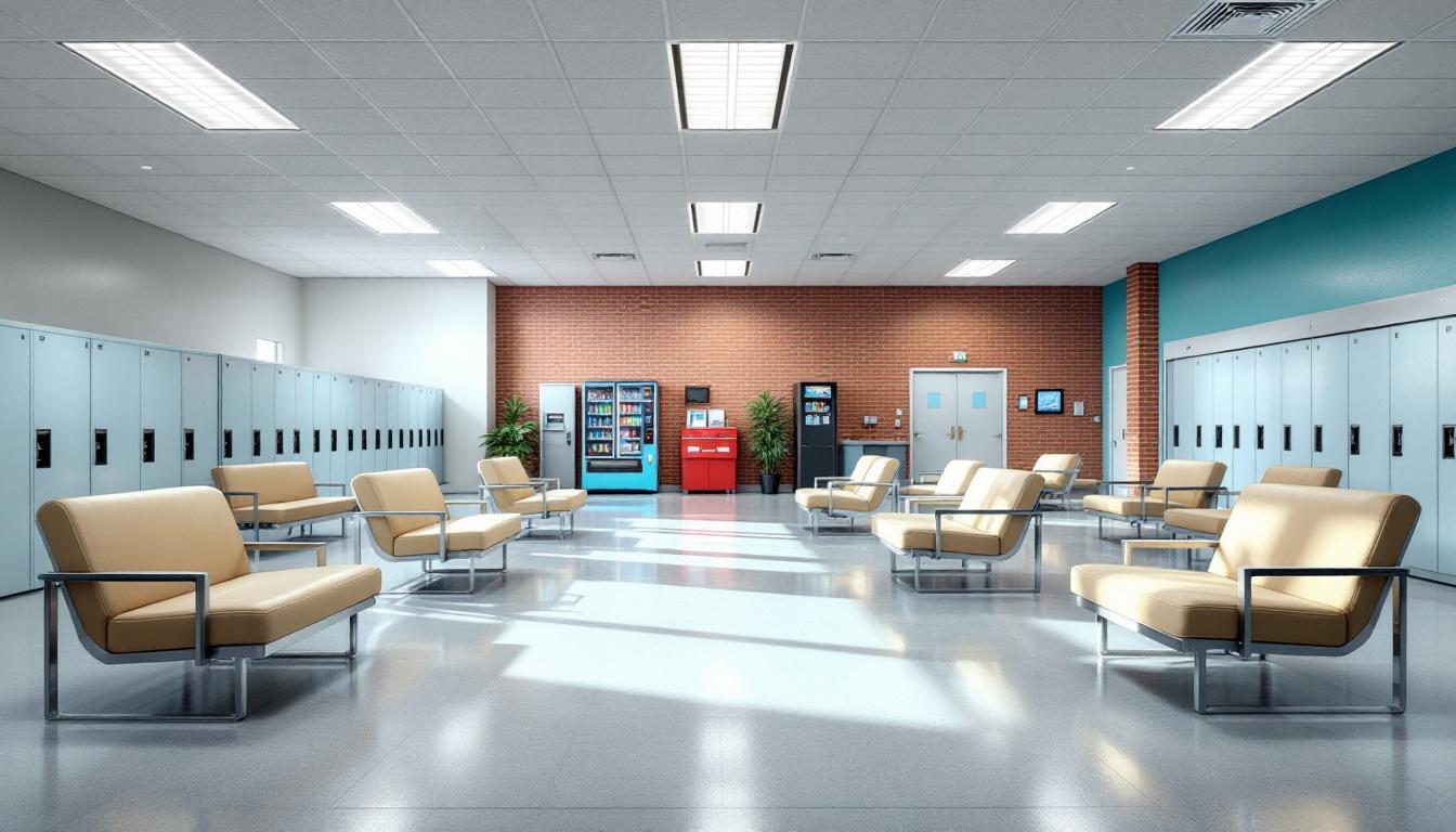 Visitation facilities and waiting area at Ellis County Sheriffs Office/ Wayne McCollum Detention Center