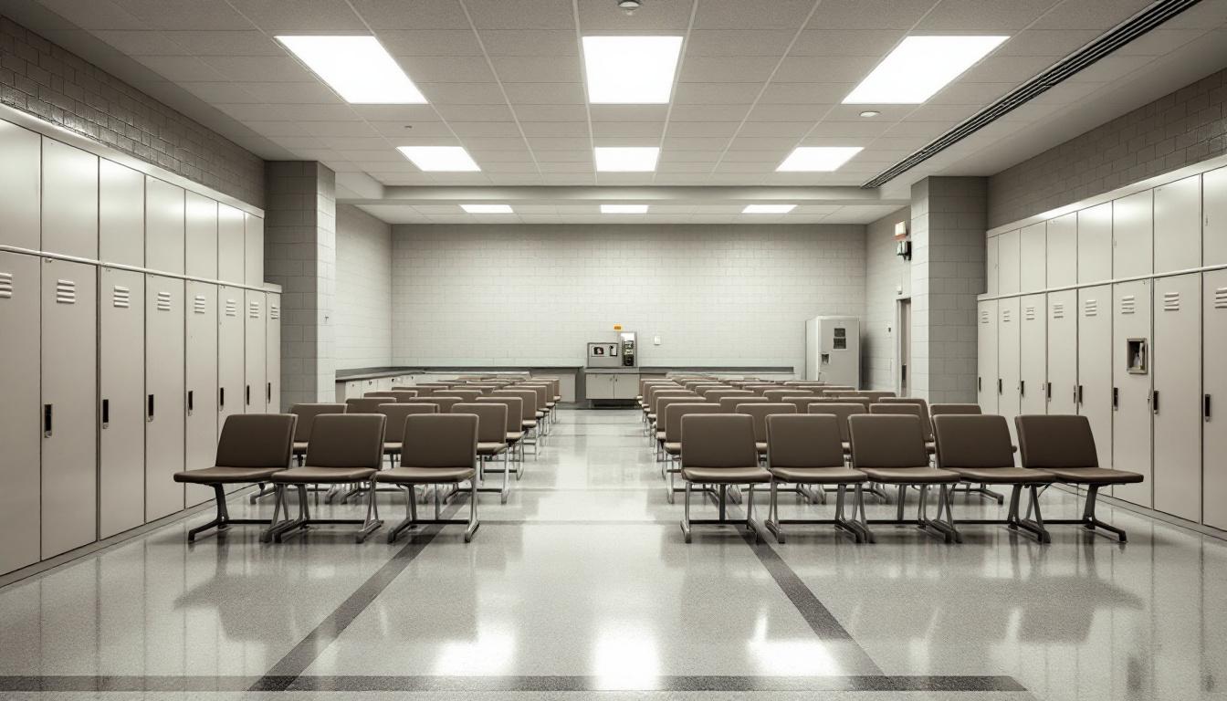 Visitation facilities and waiting area at Fort Bend County Jail
