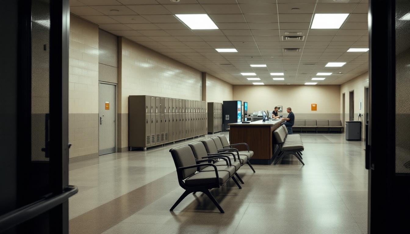 Visitation facilities and waiting area at Liberty County Sheriff’s Office