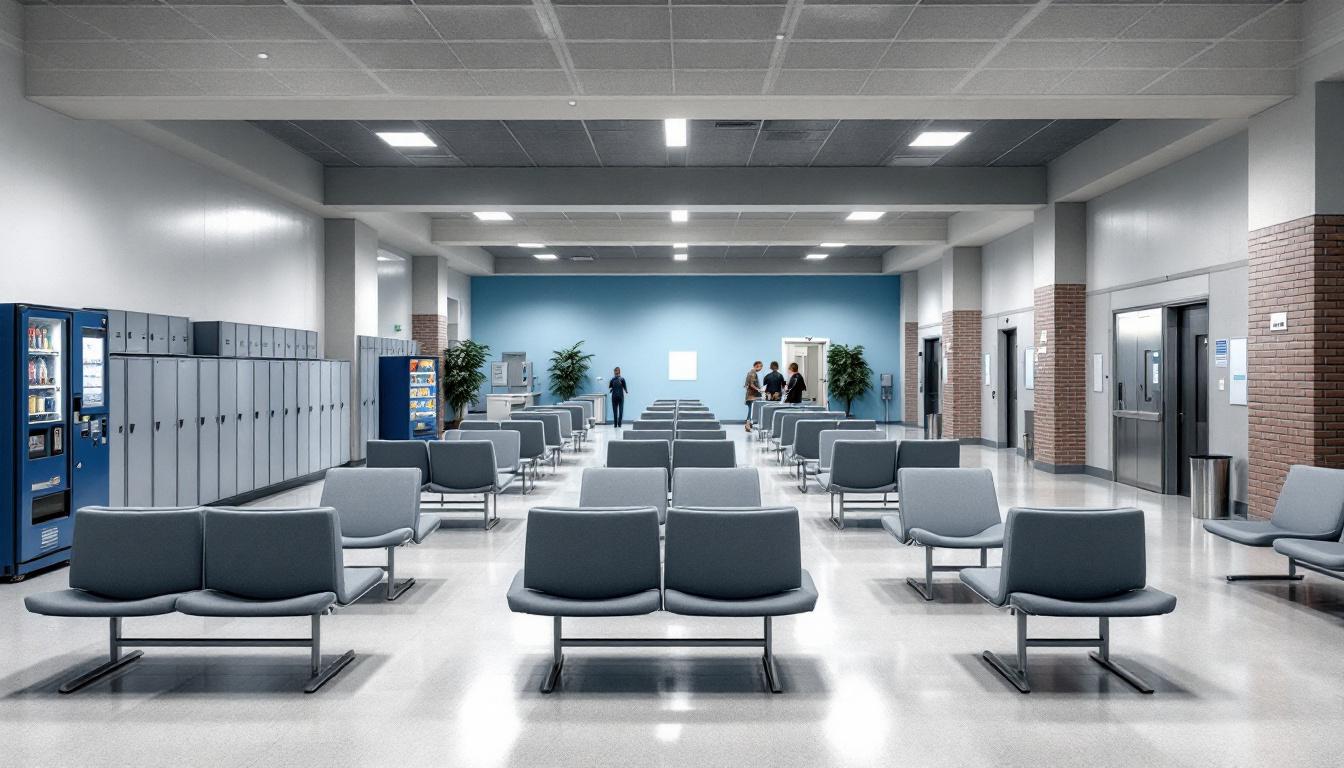 Visitation area at Texas Department of Criminal Justice Thomas R. Havins Unit