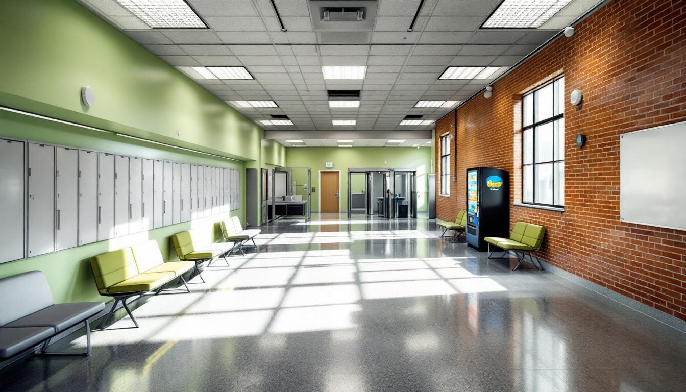 Visitation facilities and waiting area at Billy Moore Correctional Center