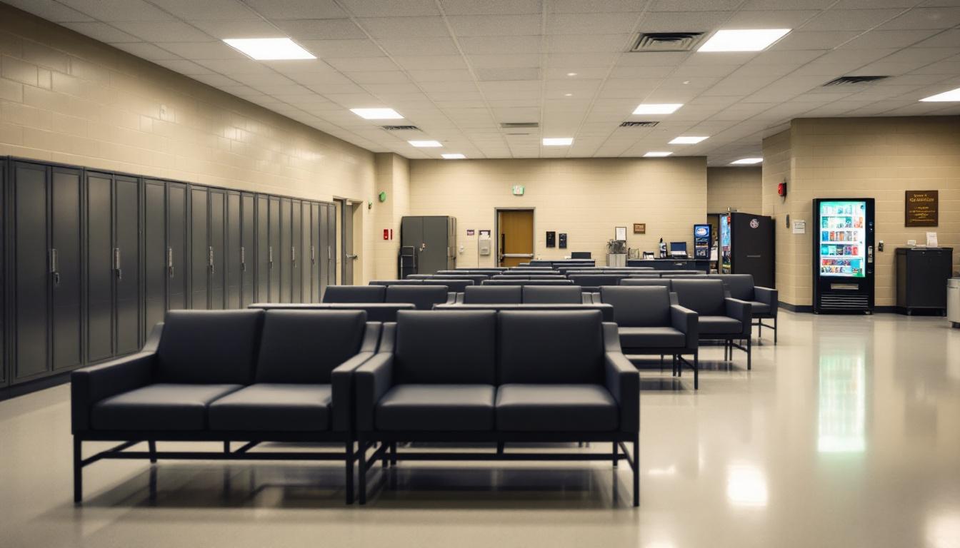 Visitation facilities and waiting area at Houston County Jail