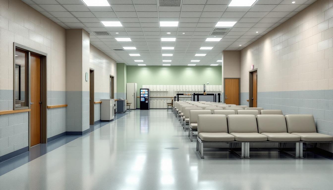 Visitation facilities and waiting area at Rolling Plains Regional Jail