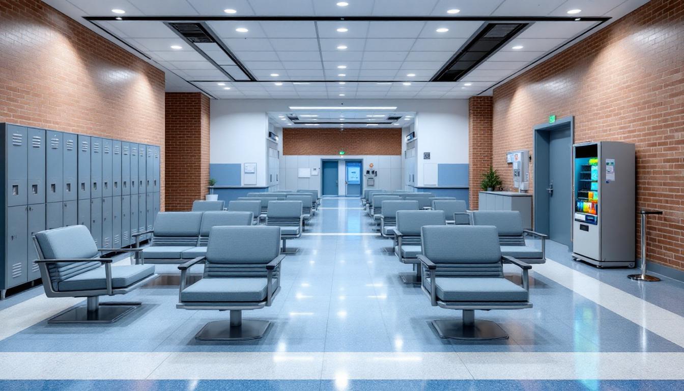 Visitation facilities and waiting area at Archer County Sheriff’s Office