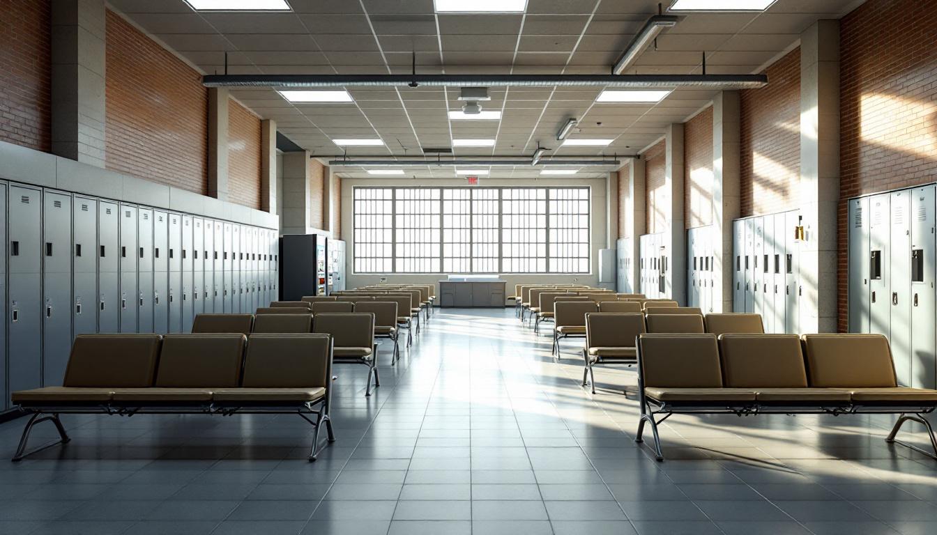 Visitation facilities and waiting area at Hale County Jail