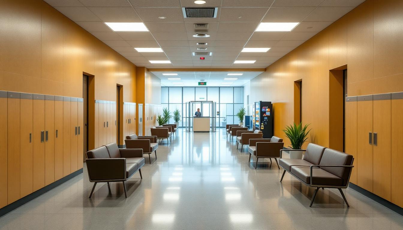 Visitation facilities and waiting area at Navarro County Jail
