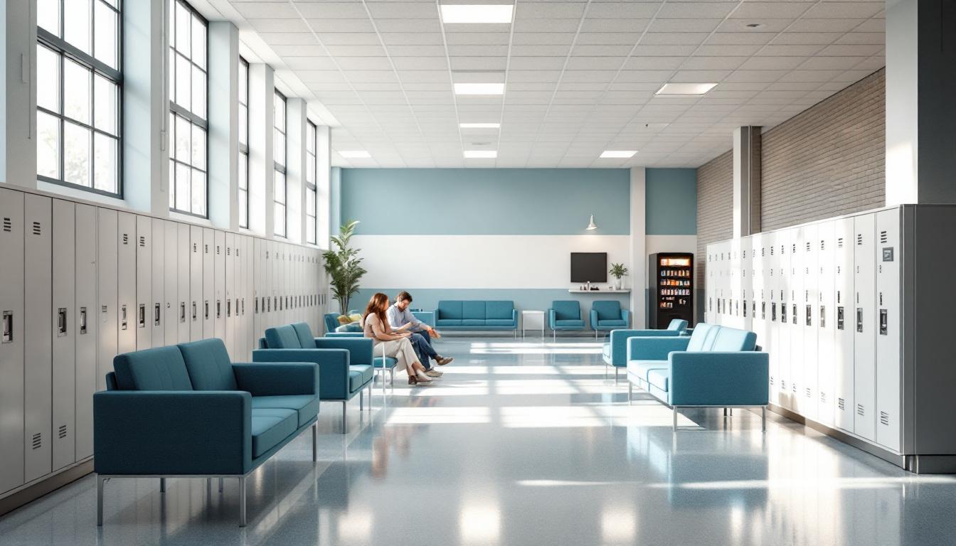 Visitation facilities and waiting area at Brazos County Detention Center