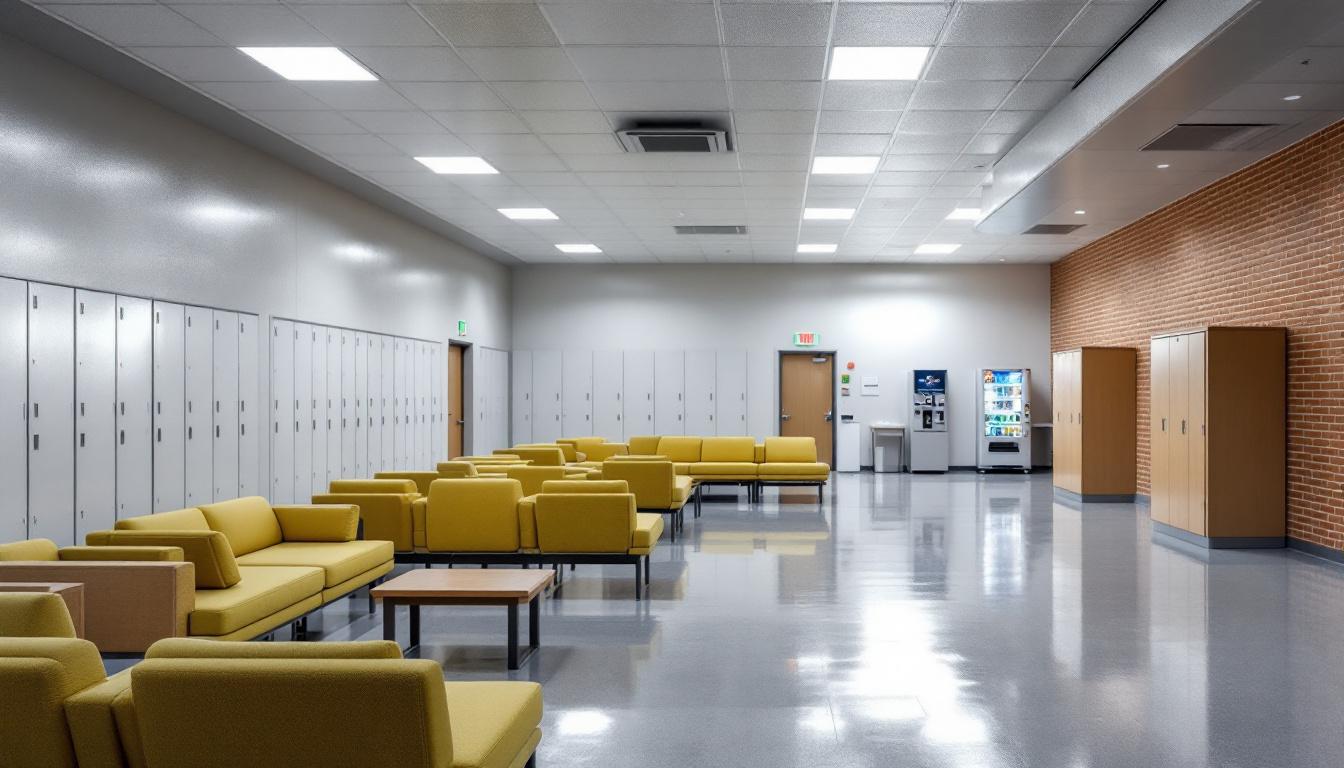 Visitation facilities and waiting area at IAH Secure Adult Detention Center