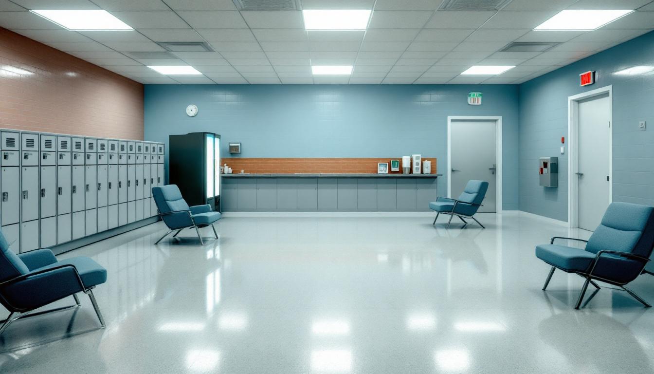 Visitation facilities and waiting area at Central Mississippi Correctional Facility