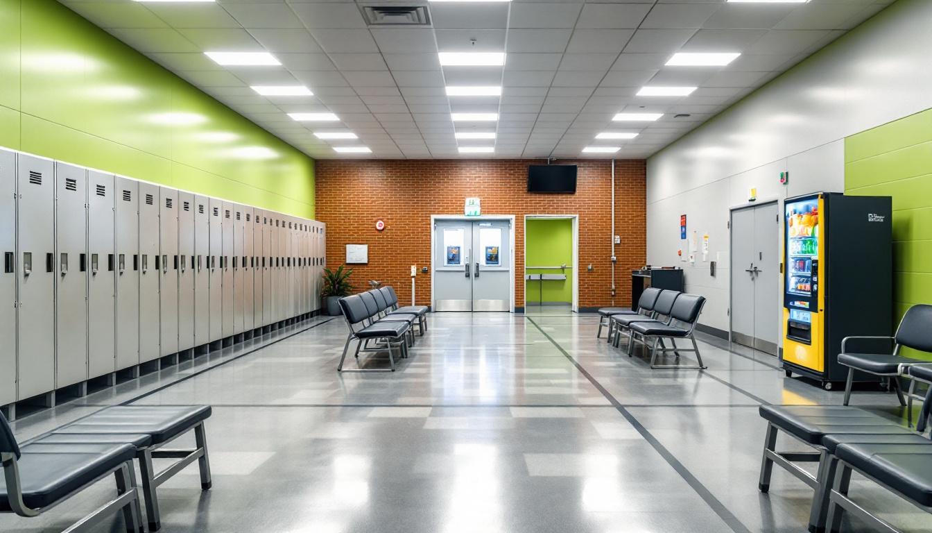Visitation facilities and waiting area at Central Mississippi Correctional Facility