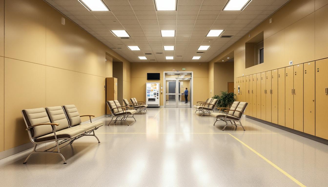 Visitation facilities and waiting area at USP Yazoo City