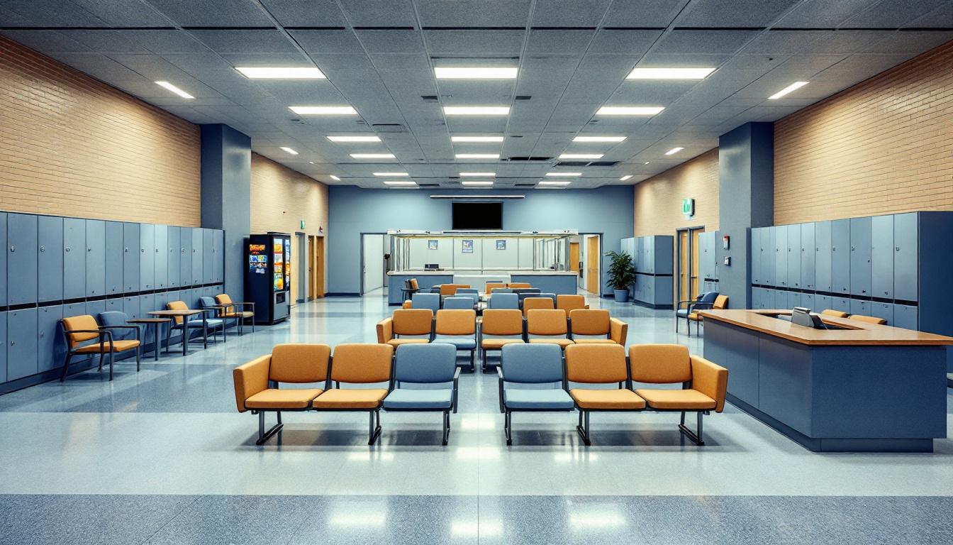 Visitation area at Marshall County Correctional Facility