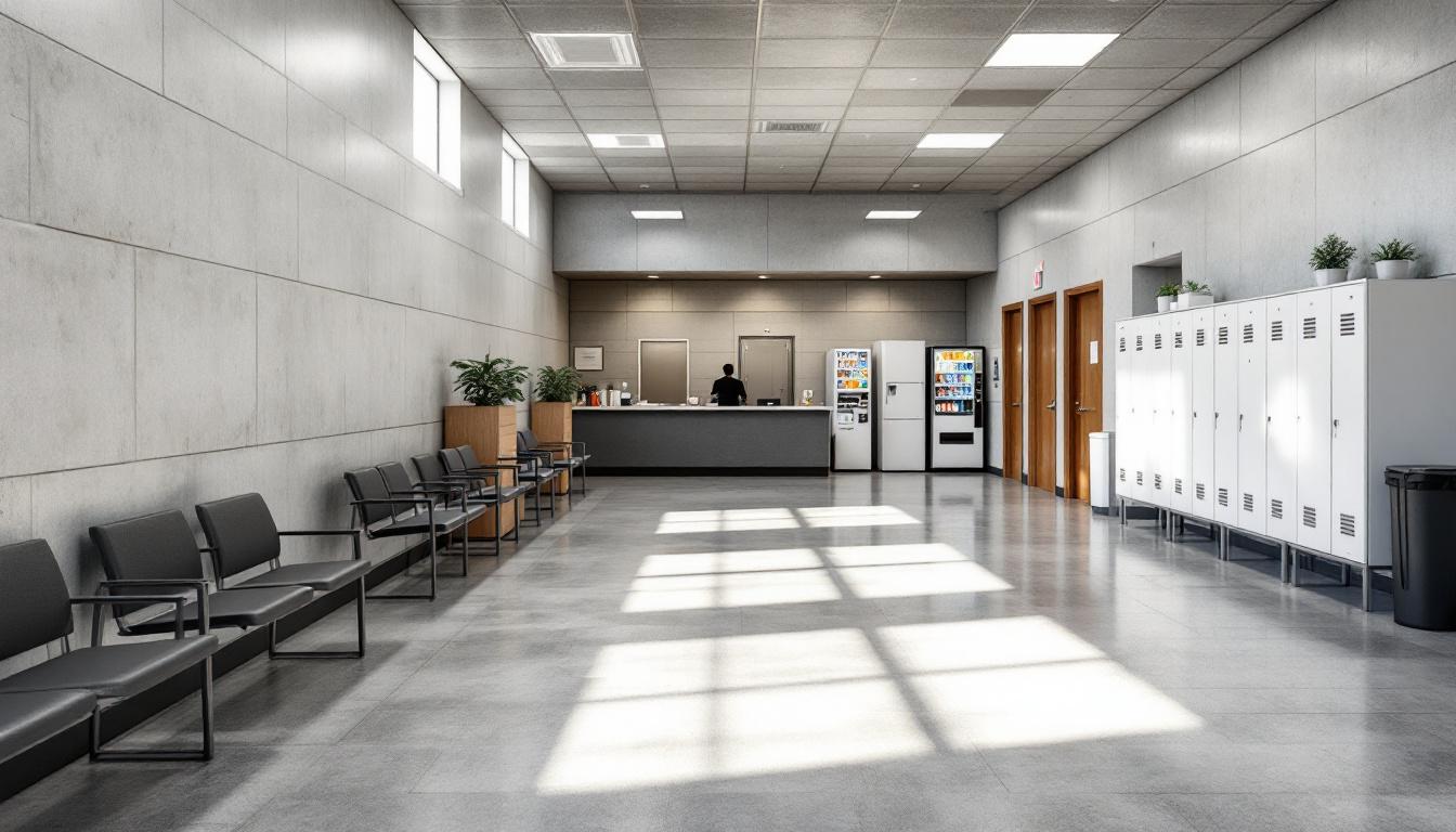Visitation facilities and waiting area at Chickasaw Jail