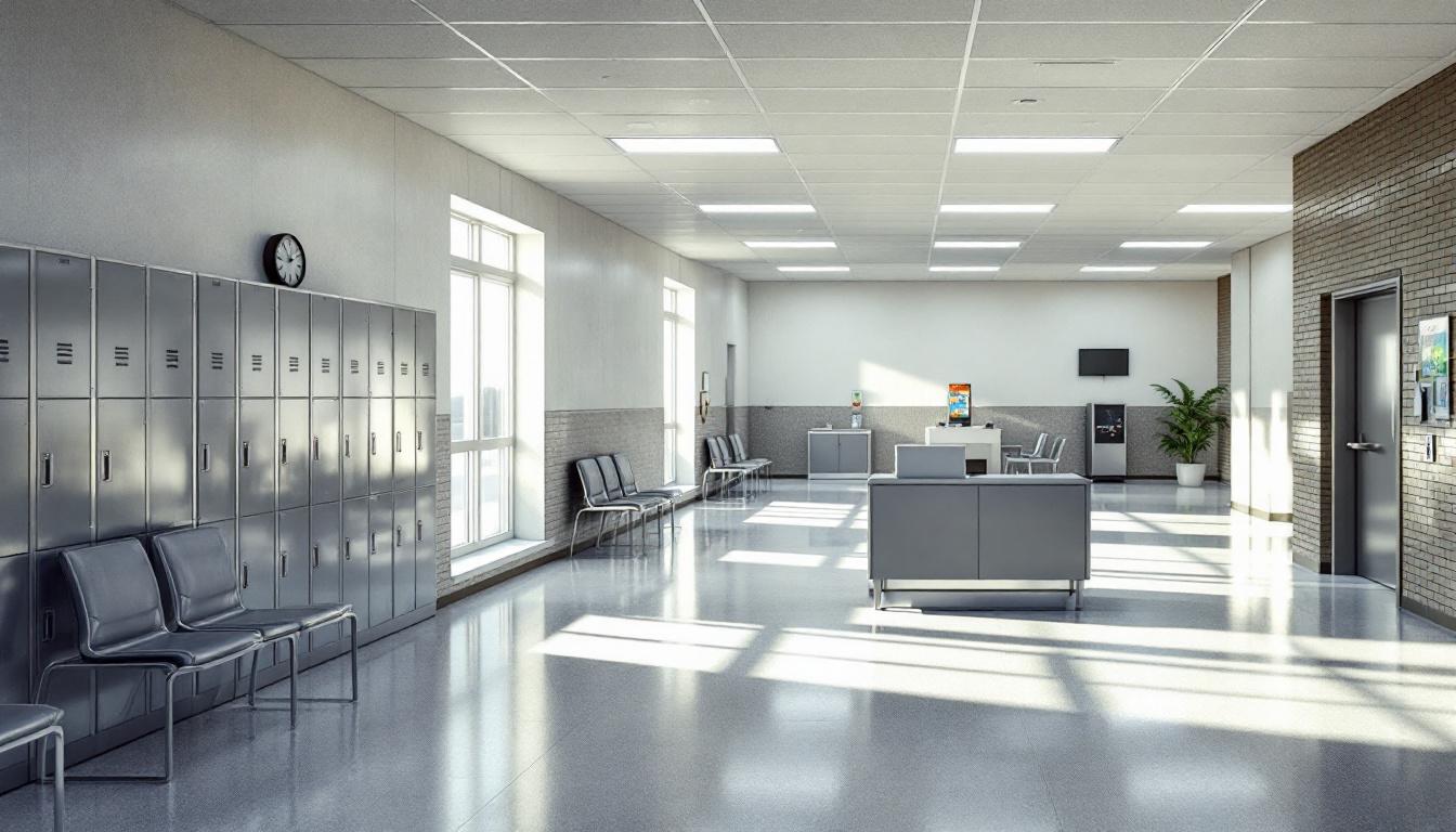 Visitation facilities and waiting area at Central Mississippi Correctional Facility