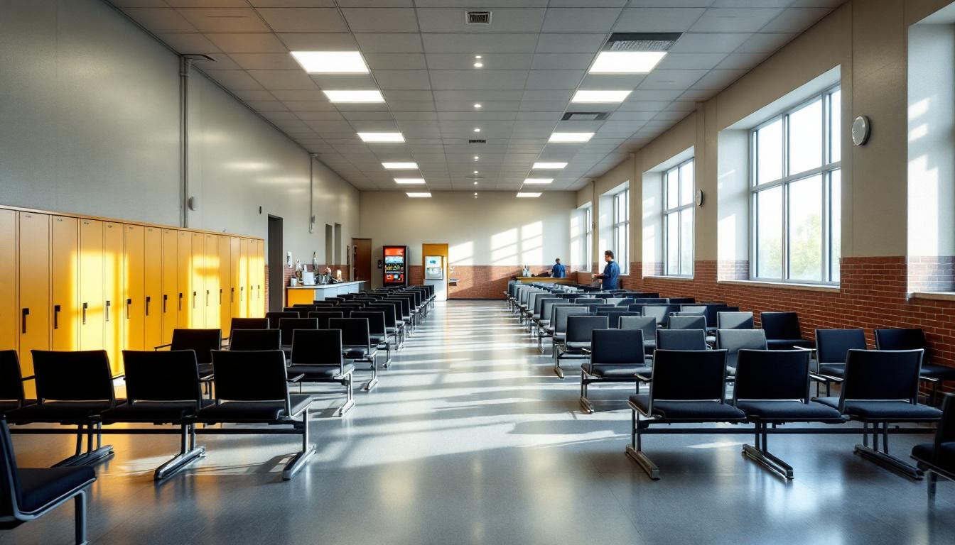 Visitation facilities and waiting area at Forrest County Sheriff