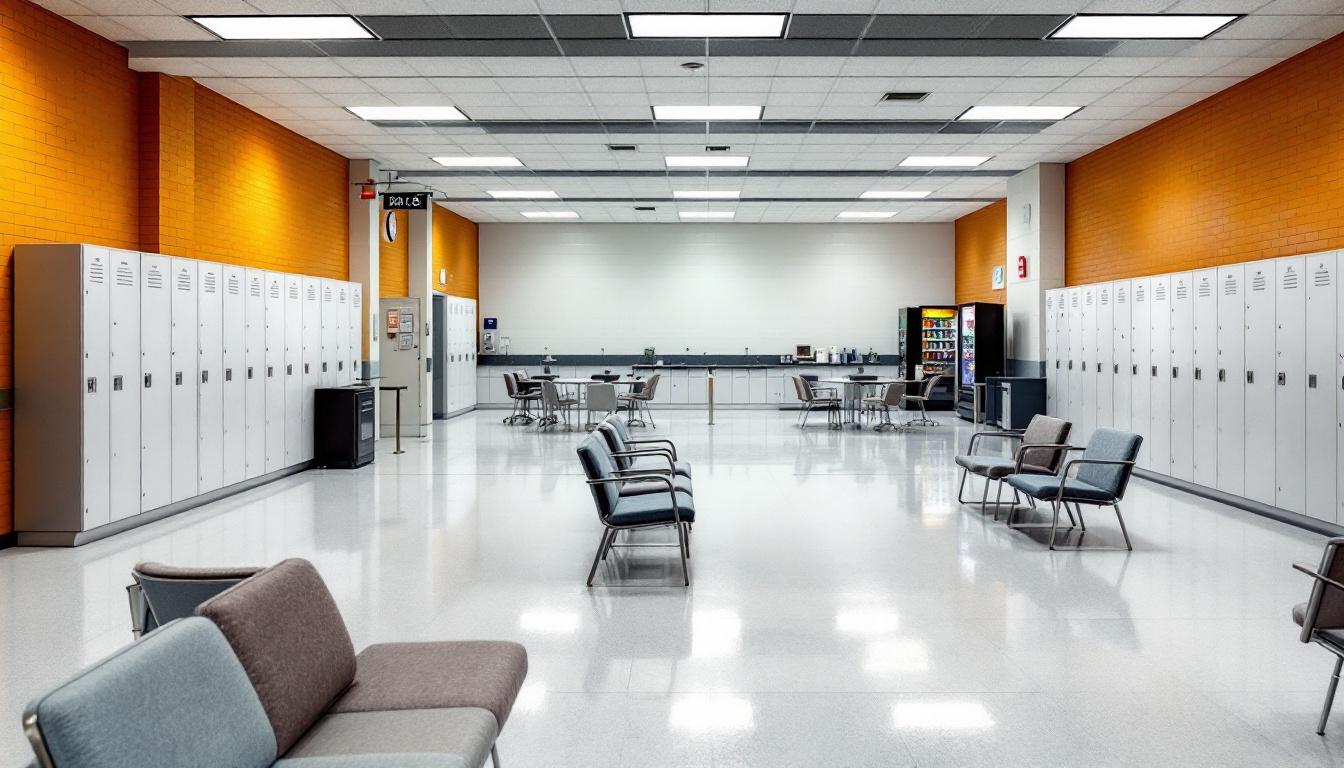 Visitation facilities and waiting area at Tishomingo County Sheriff's Department