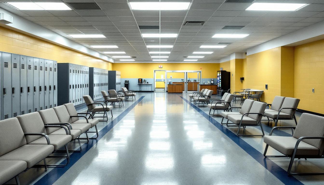 Visitation facilities and waiting area at MSCO Maricopa County Sheriff's Office-Estrella Jail