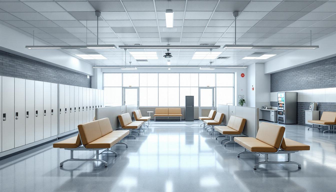 Visitation area at Lewis Corrections Department