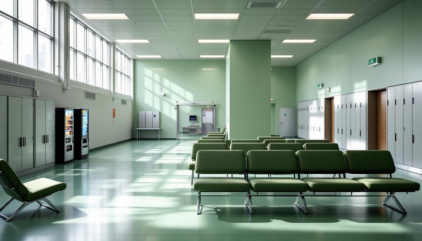 Visitation facilities and waiting area at Arizona Department of Corrections Perryville
