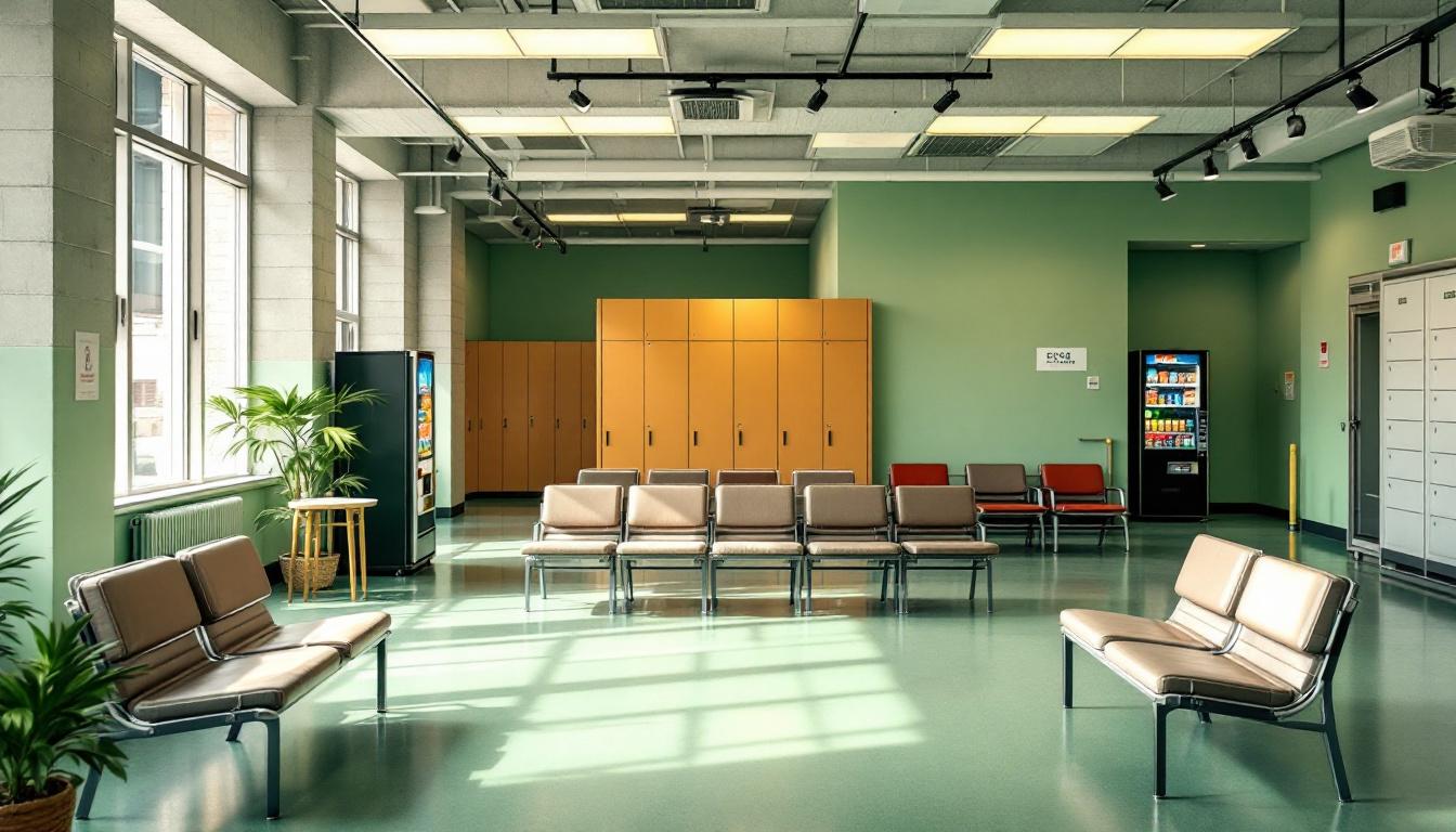 Visitation facilities and waiting area at Arizona State Prison Complex - Florence