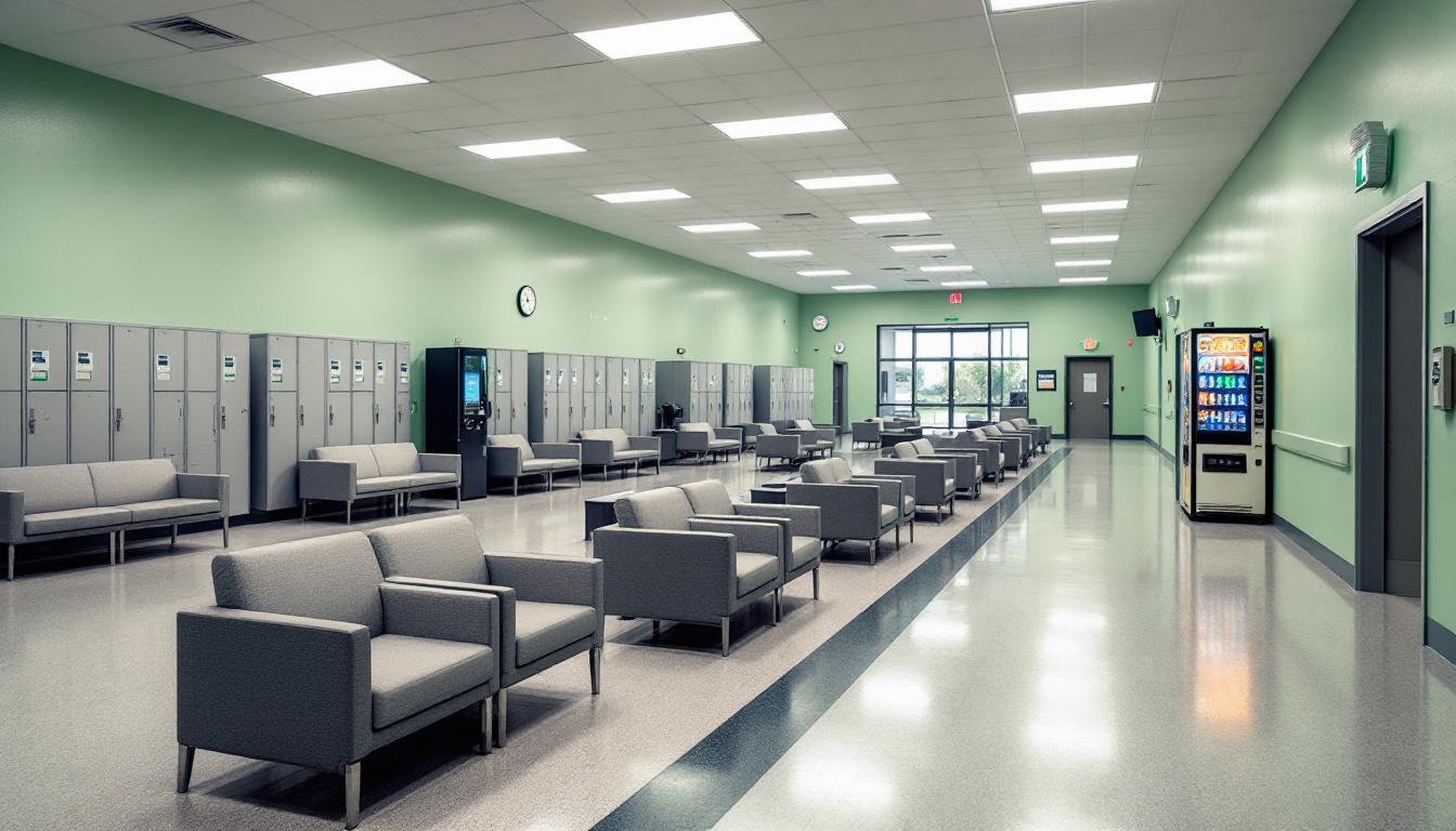 Visitation facilities and waiting area at Arizona State Prison Complex